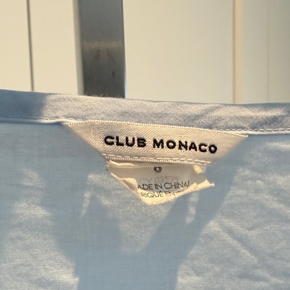 Club Monaco DYANN DRESS Sky Blue Blouse - Picture 3 of 7